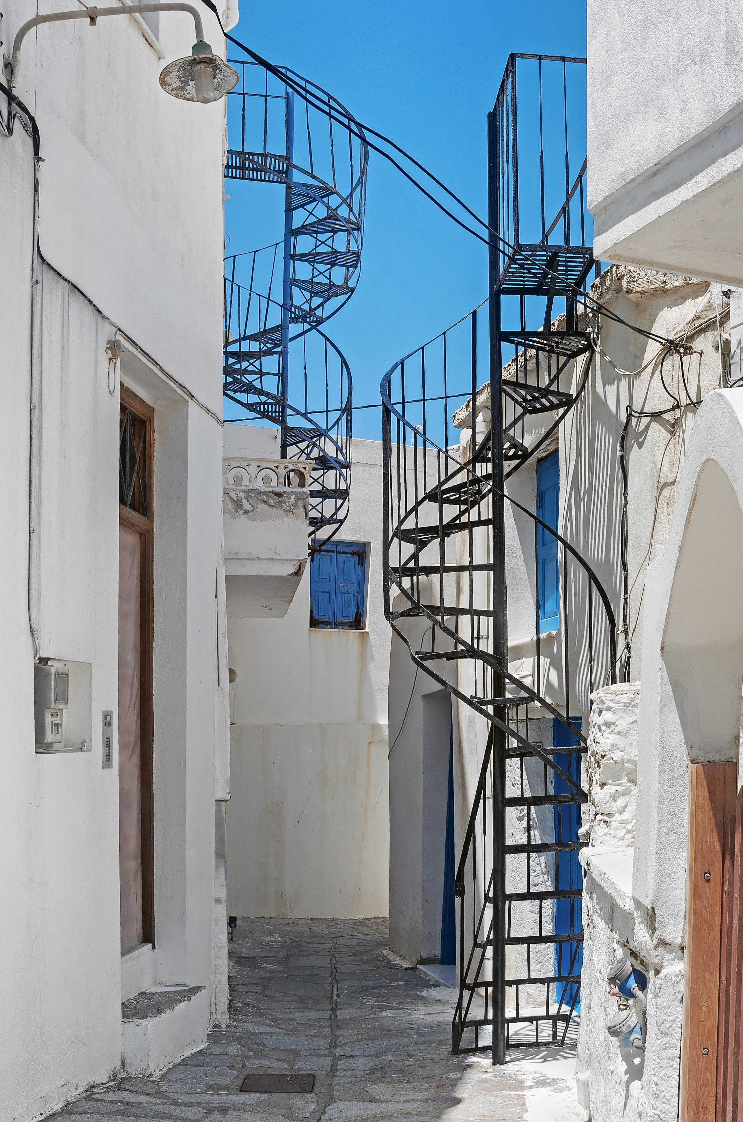 Investment properties in Greece: spiral stairs